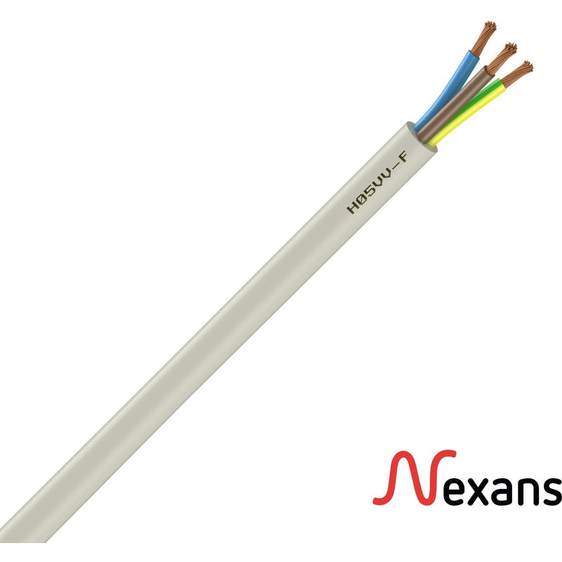 H05vv-f 3g2.5mm rolo de cabo nexans azul 100m