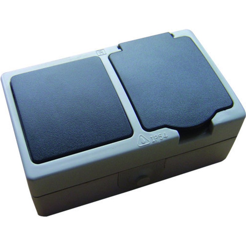 Interruptor + base de tomada + tt