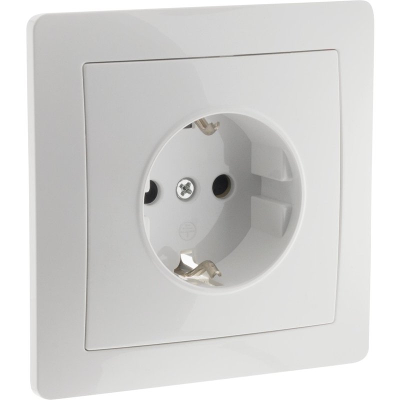 Tomada schuko branco