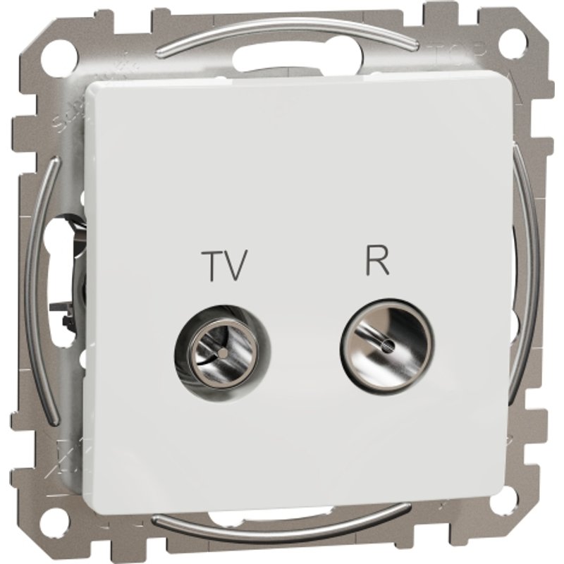 Tomada tv/fm new sedna intermediária 10 db branca