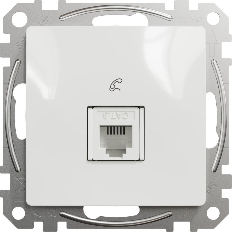 Tomada de telefone new sedna rj11 branco