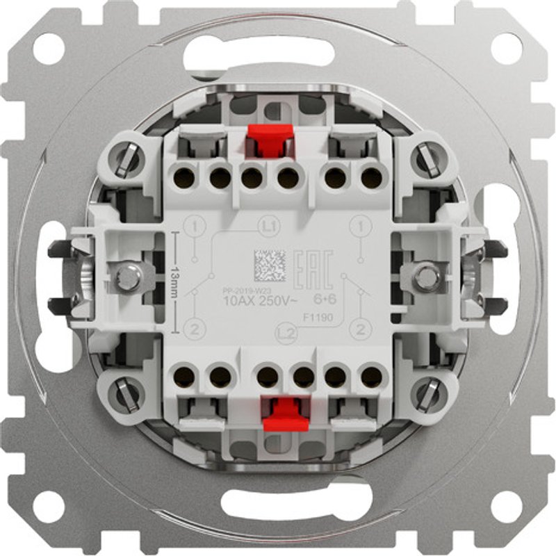 Comutador duplo new sedna branco