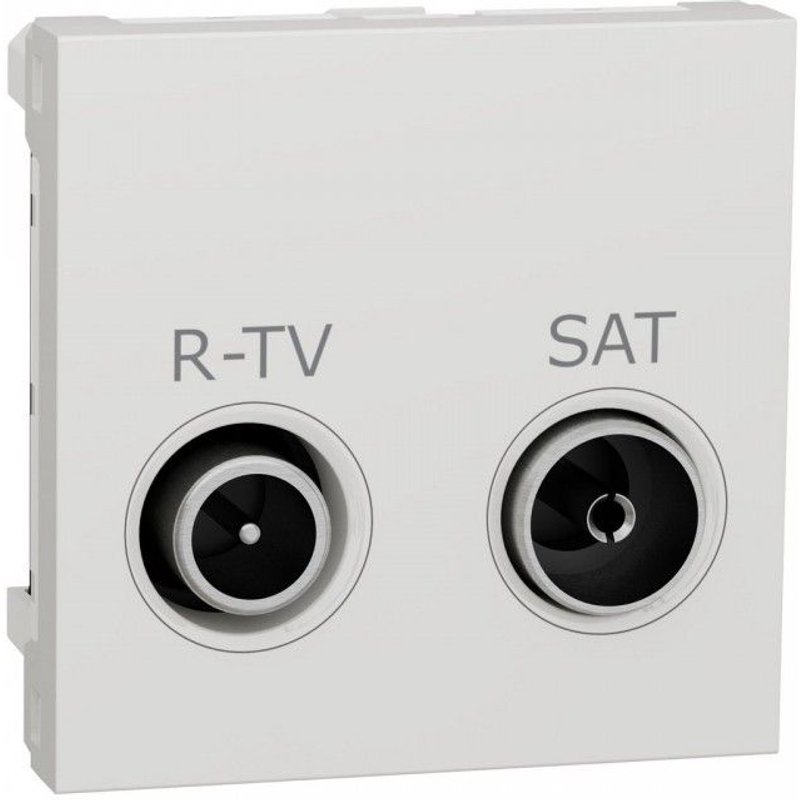 Tomada tv/fm/sat final new unica branco polar schneider