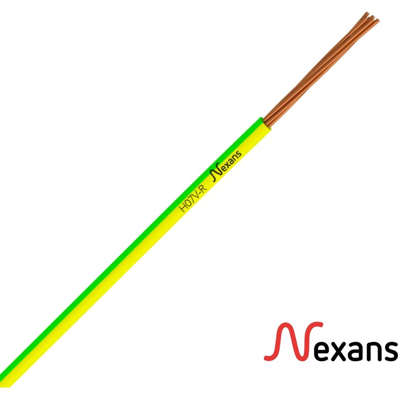 Nexans h07v-r 1x16mm com corte de cabo vermelho/amarelo