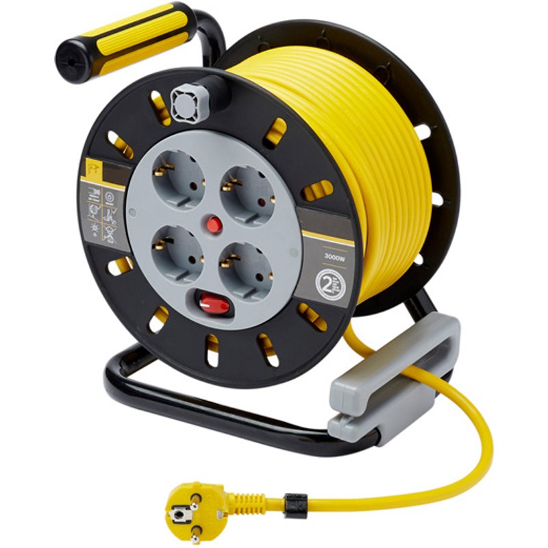 Enroladores 4 tomadas diall h05vv-f 3 x 1,5 mm² 50 m