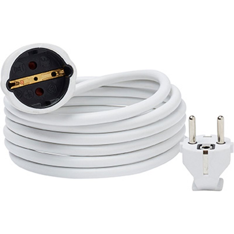 Extensão de cabo h05vv-f branco 3 x 1,5 mm² 3 m