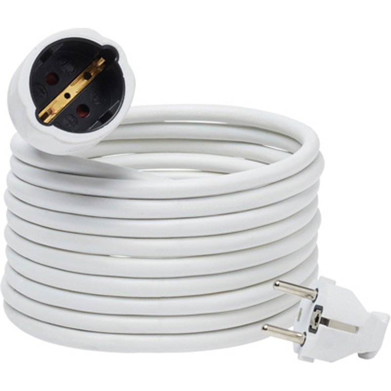 Extensão de cabo h05vv-f branco 3 x 1,5 mm² 5 m