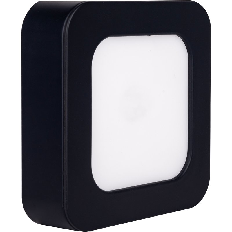 Downlight led quadrado preto 12cm allinone