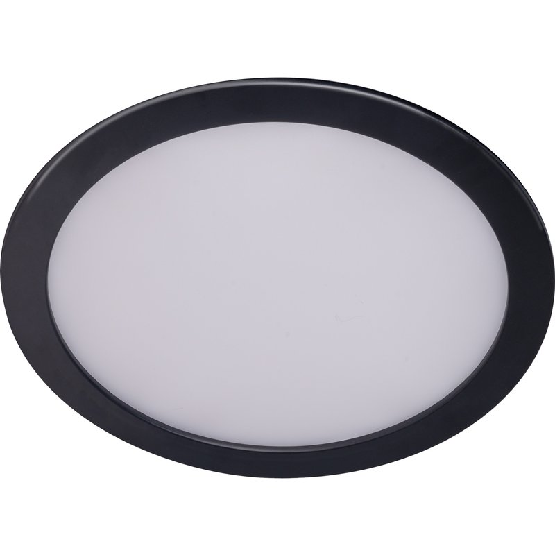 Downlight led redondo preto 30cm allinone
