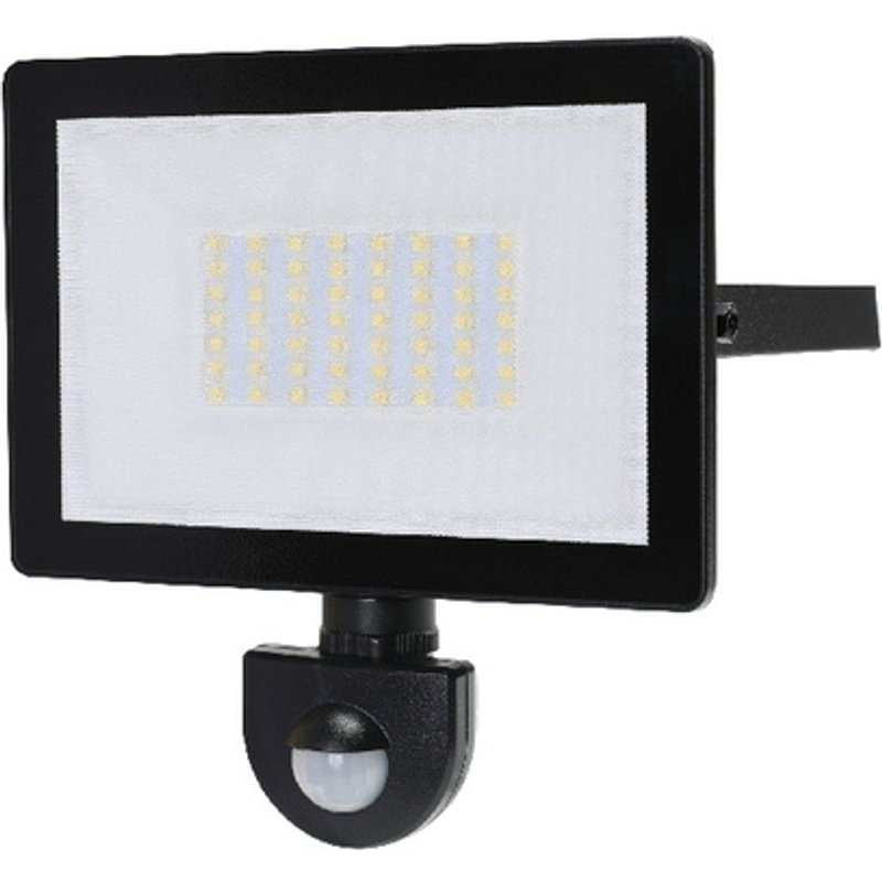 Projetor led preto lucano 30w sensor