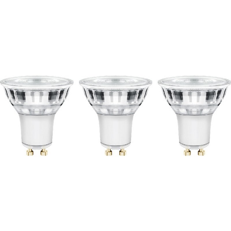 Pack de 3 lâmpadas led gu10 345 lm vidro 3,6 w luz neutra