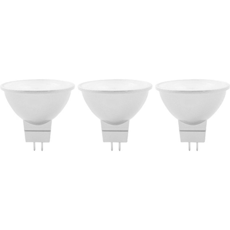 Pack de 3 lâmpadas led mr16 gu5.3 345 lm 3,4 w luz quente