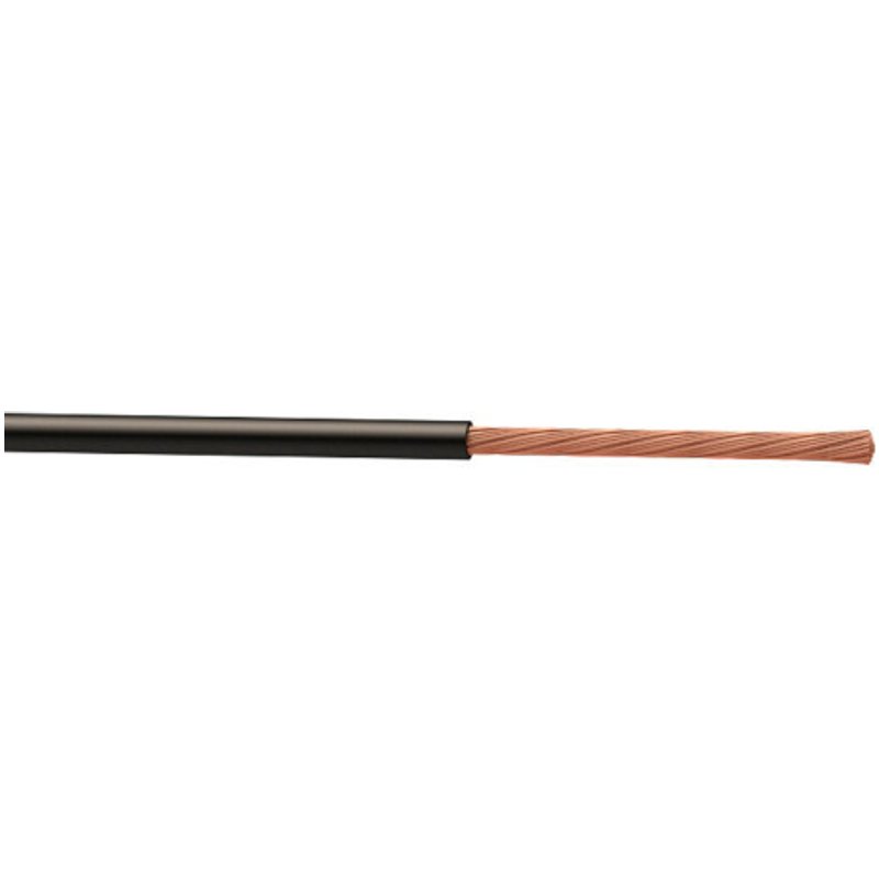 H07v-k 4mm com corte de cabo preto de 1m