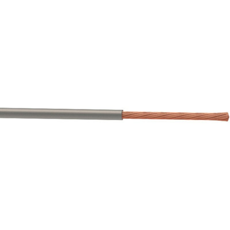 H07v-k com cabo cinzento de 4mm cortado 1m