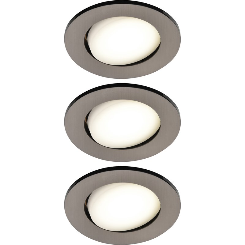 Conjunto de 3 projetores led de encastrar ajustáveis com 3350 lúmenes