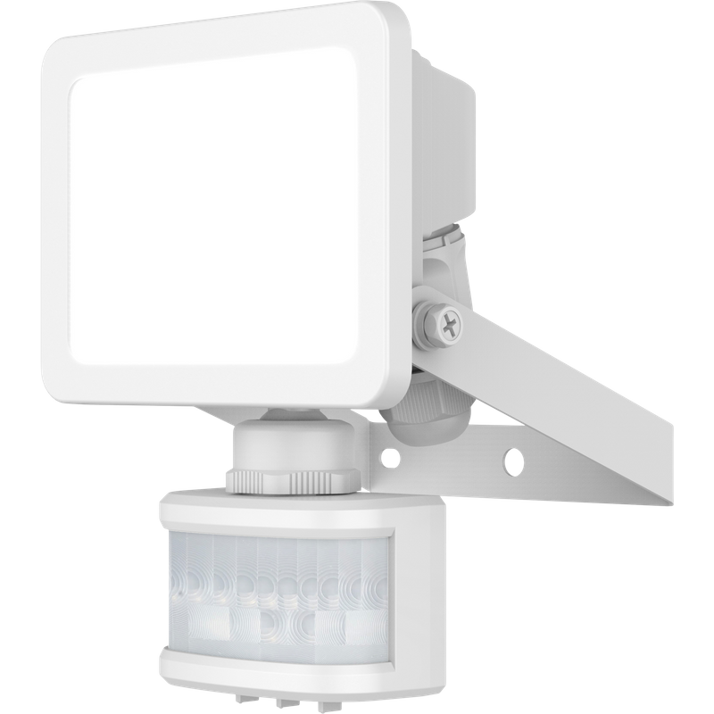Projetor led com sensor de movimento lucano branco 10w blooma