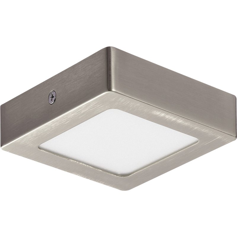 Plafon led hestia quadrado metálico cromado 11,5cm cooke & lewis