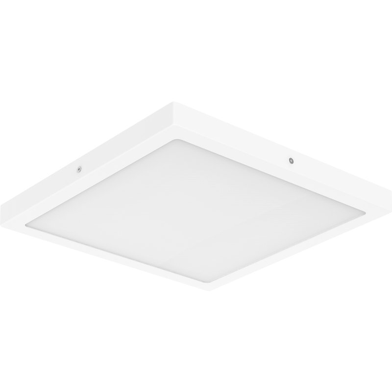 Plafon led quadrado metálico branco hestia 40cm cooke & lewis