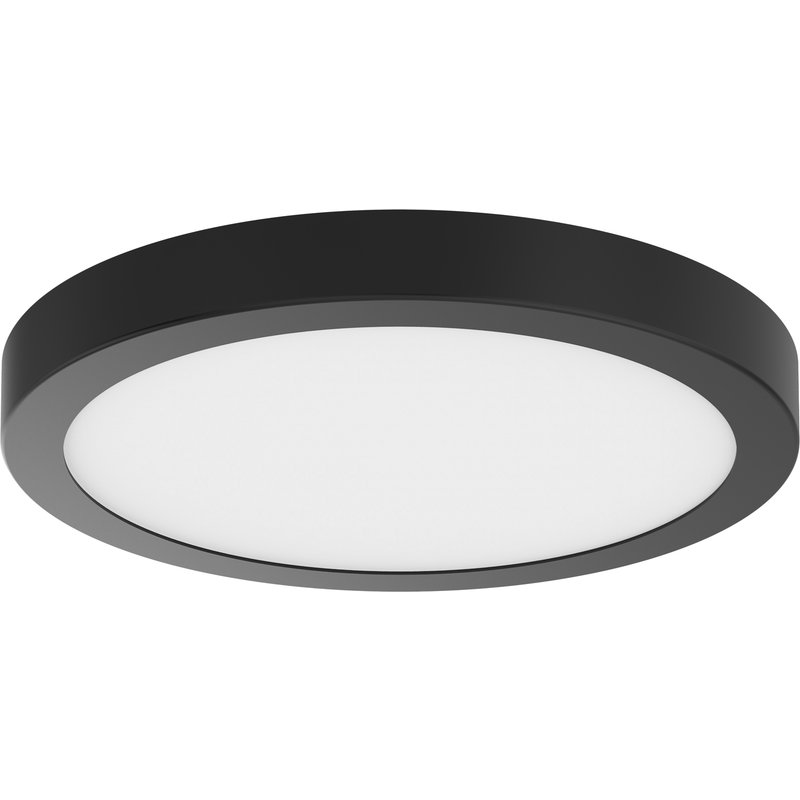 Plafon led redondo metálico preto 30cm cooke & lewis