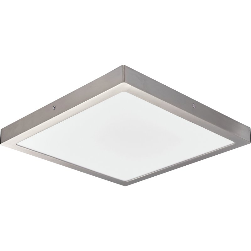 Plafon led quadrado metálico cromado hestia 40cm cooke & lewis