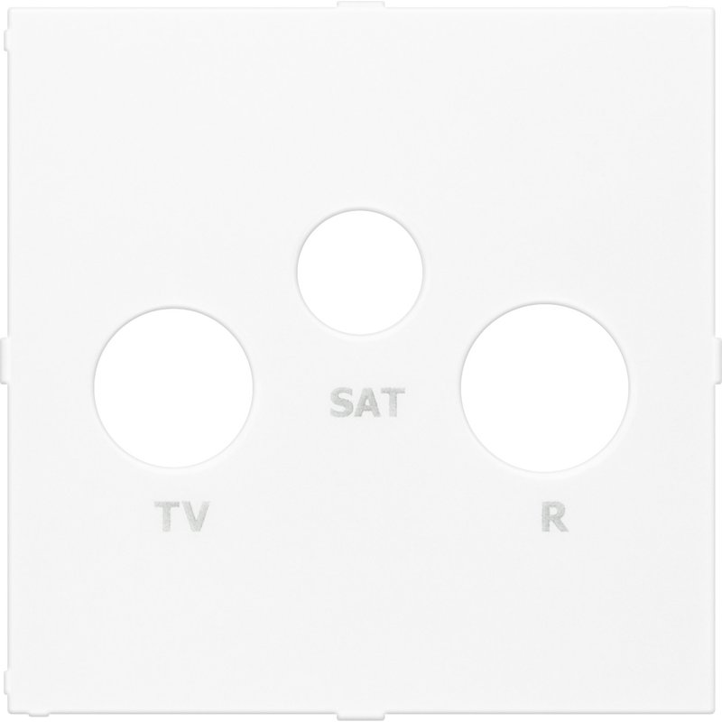 Centro de tomada de rede tv/sat branco