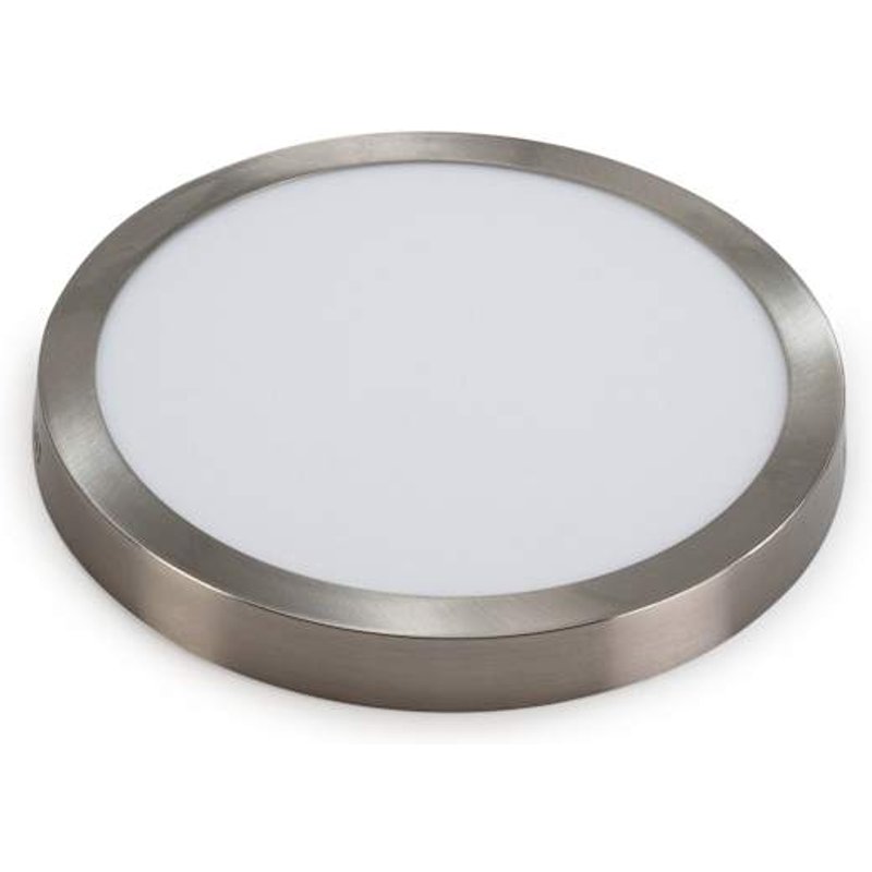 Plafon led 24w redondo metálico cromado 30 cm 2160 lm