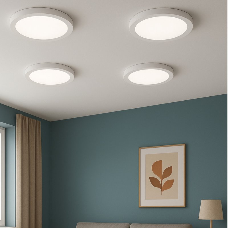 Pack 4 downlights led red 22cm 18w luz branco