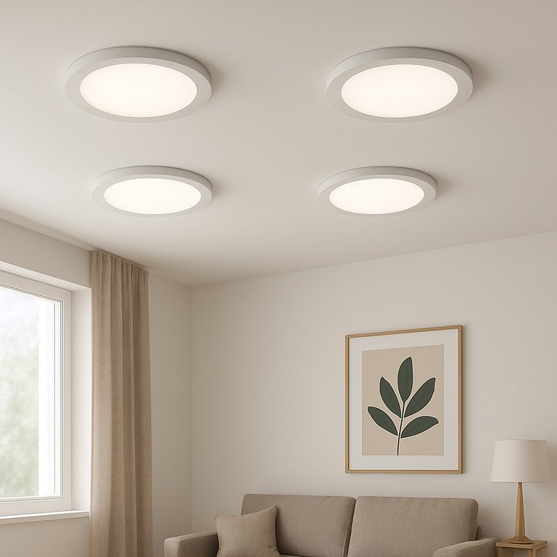 Pack 4 downlights led red 22cm 18w luz neutro