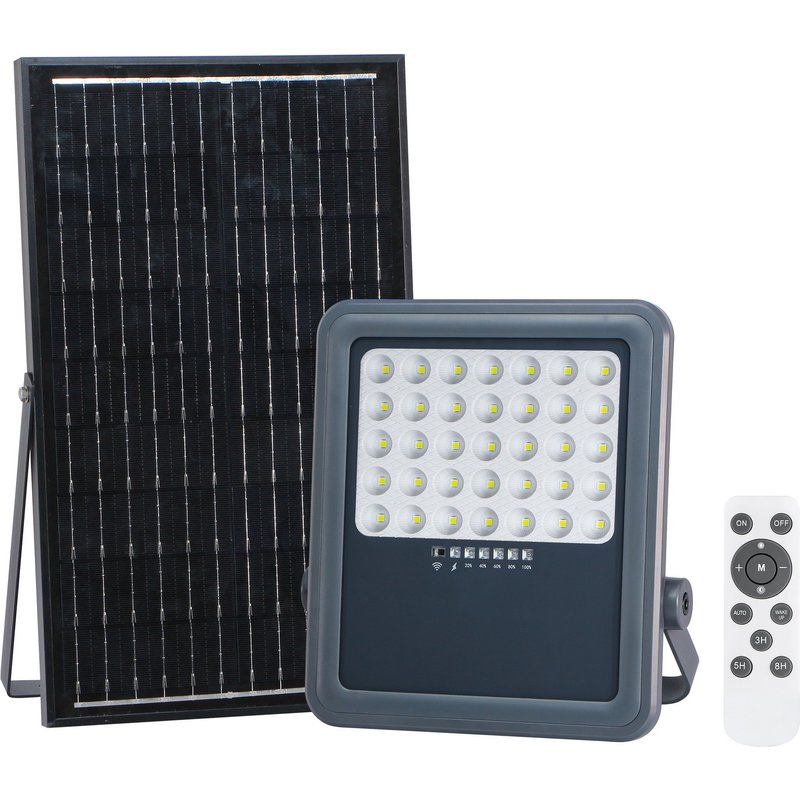 Projetor led solar 200w 1800lm 6000k ip65