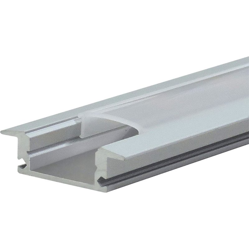 Perfil de alumínio embutido com difusor ip20 2000x24x6mm alverlamp