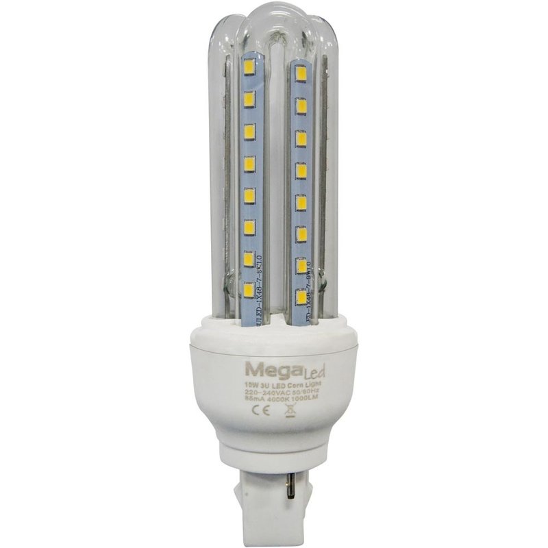 Pack 2 lâmpadas led tubo pl 10 w luz neutra
