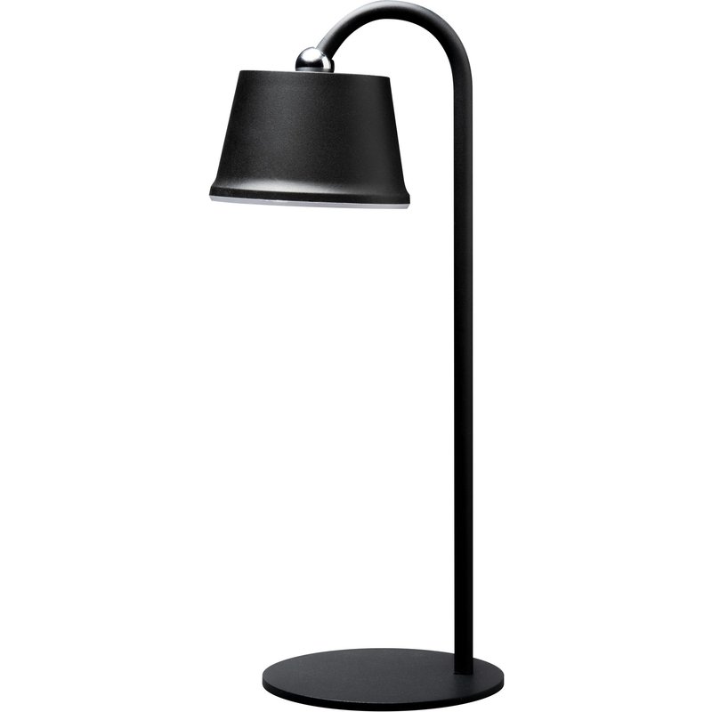 Lâmpada de mesa preta com usb