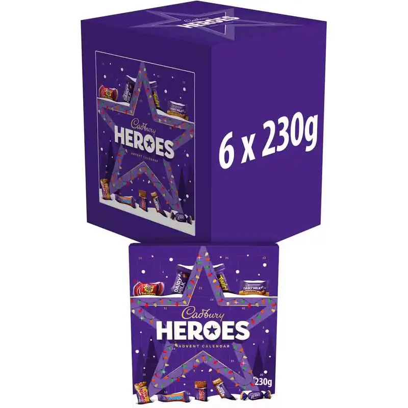 Cadbury Heroes Chocolate Advent Calendar 230g (Box of 6)