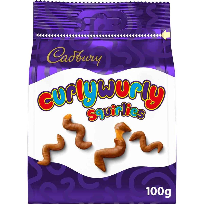 Curly Wurly Squirlies Chocolate Bag 100g (Box of 10)