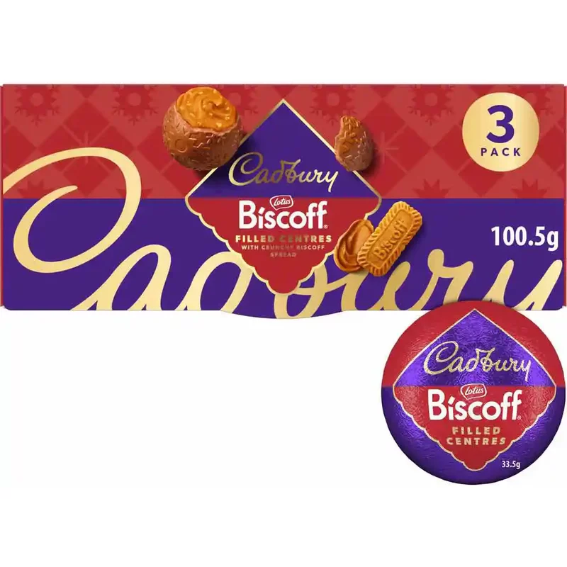 Cadbury Lotus Biscoff Milk Chocolate Ball100.5g (Pack of 3)