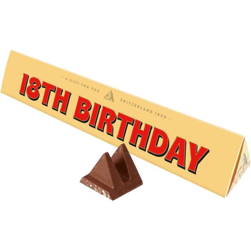 Toblerone Happy 18th Birthday Chocolate Bar 100g