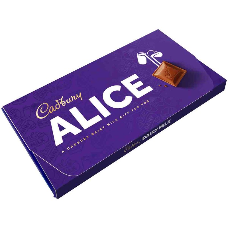 Cadbury Alice Dairy Milk Chocolate Bar with Gift Envelope 110g
