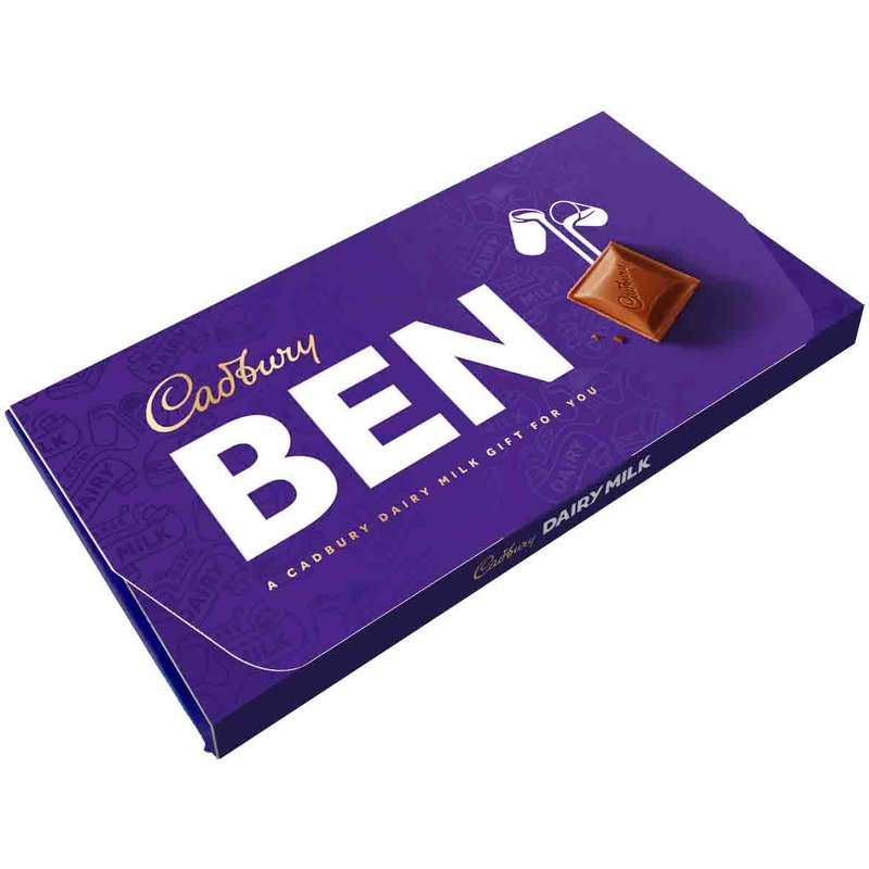 Cadbury Ben Dairy Milk Chocolate Bar with Gift Envelope 110g