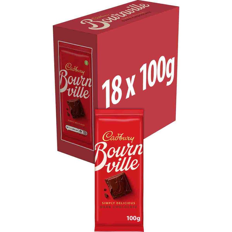 Cadbury Bournville Dark Chocolate Bar 100g (Box of 18)