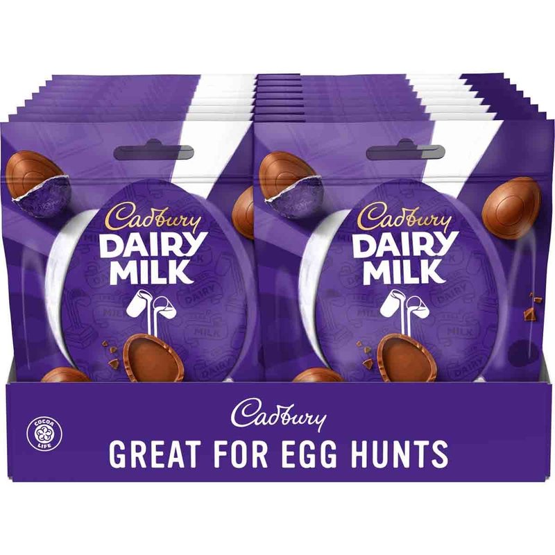 Cadbury Dairy Milk Mini Chocolate Eggs Bag 77g (Box of 23)