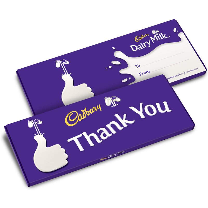 Cadbury Dairy Milk Thank You Chocolate Bar 850g