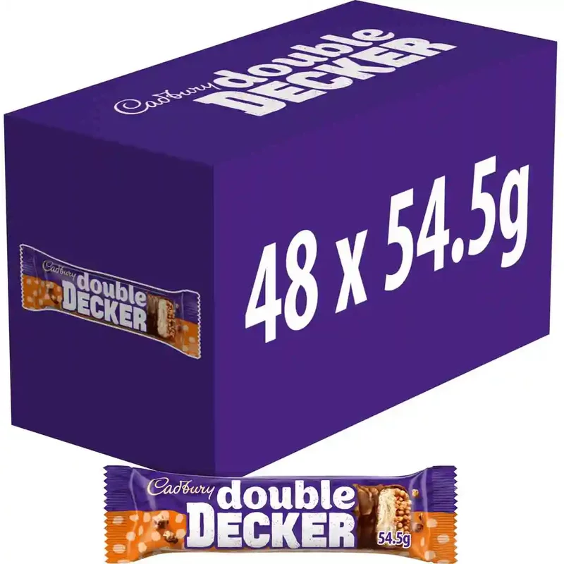 Double Decker Chocolate Bar 54.5g (Box of 48)