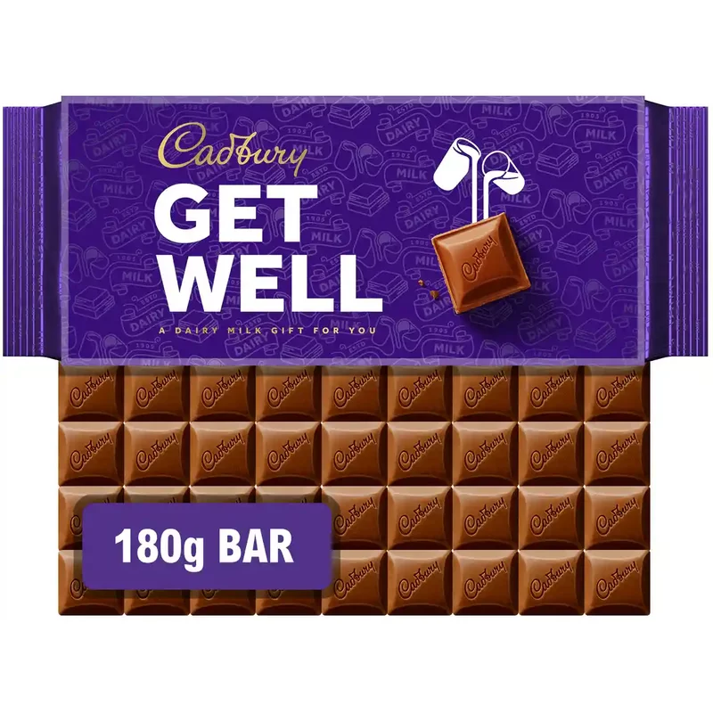 Cadbury Get Well Dairy Milk Chocolate Bar 180g