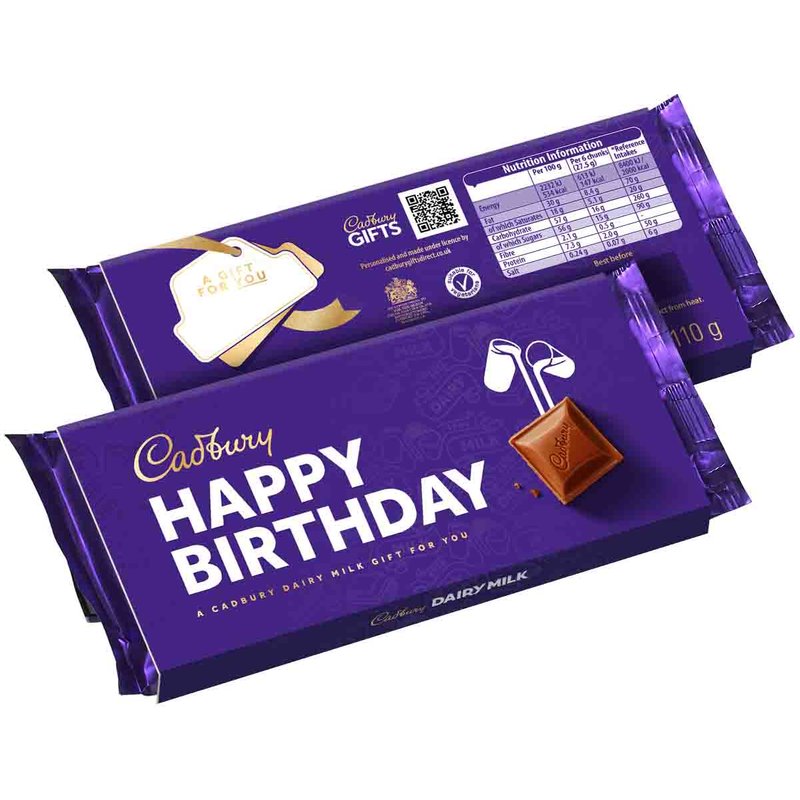 Cadbury Dairy Milk Happy Birthday Chocolate Bar with Sleeve 110g