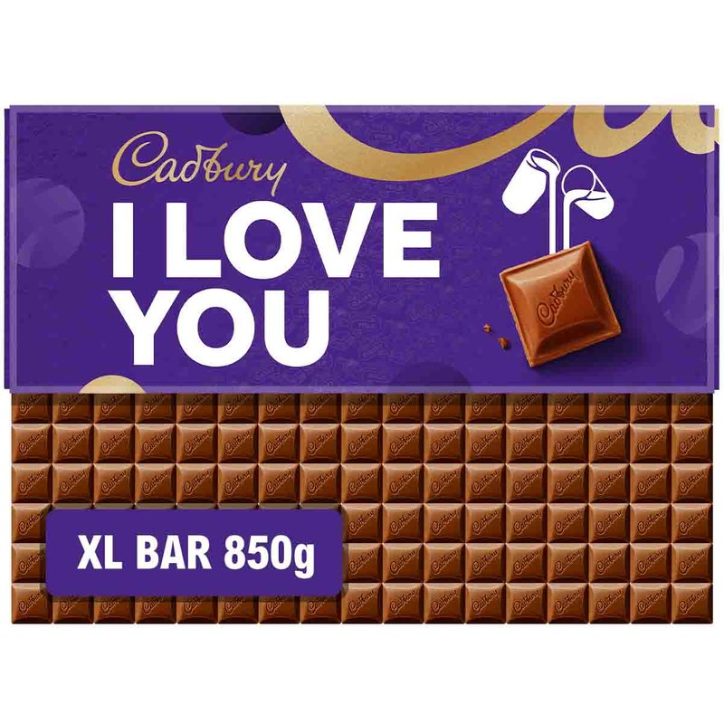 Cadbury Dairy Milk I Love You XL Chocolate Bar 850g