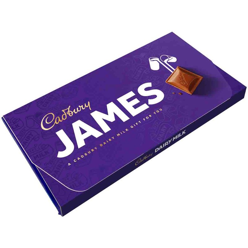 Cadbury James Dairy Milk Chocolate Bar with Gift Envelope 110g
