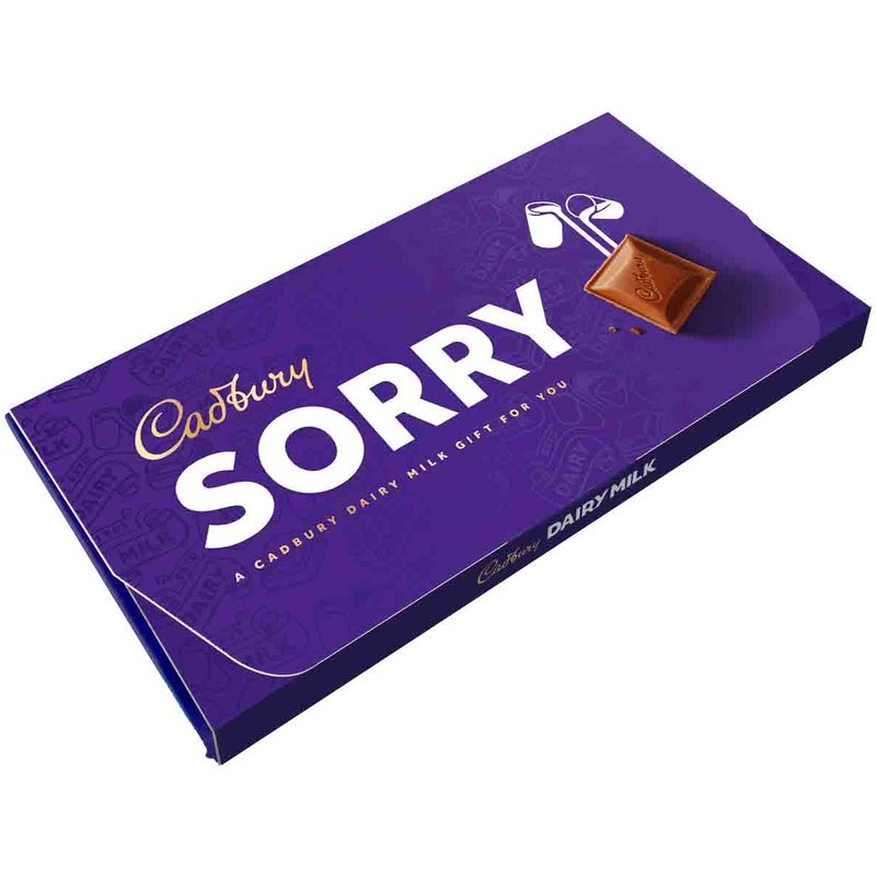Cadbury Dairy Milk Sorry Chocolate Bar with Gift Envelope 110g