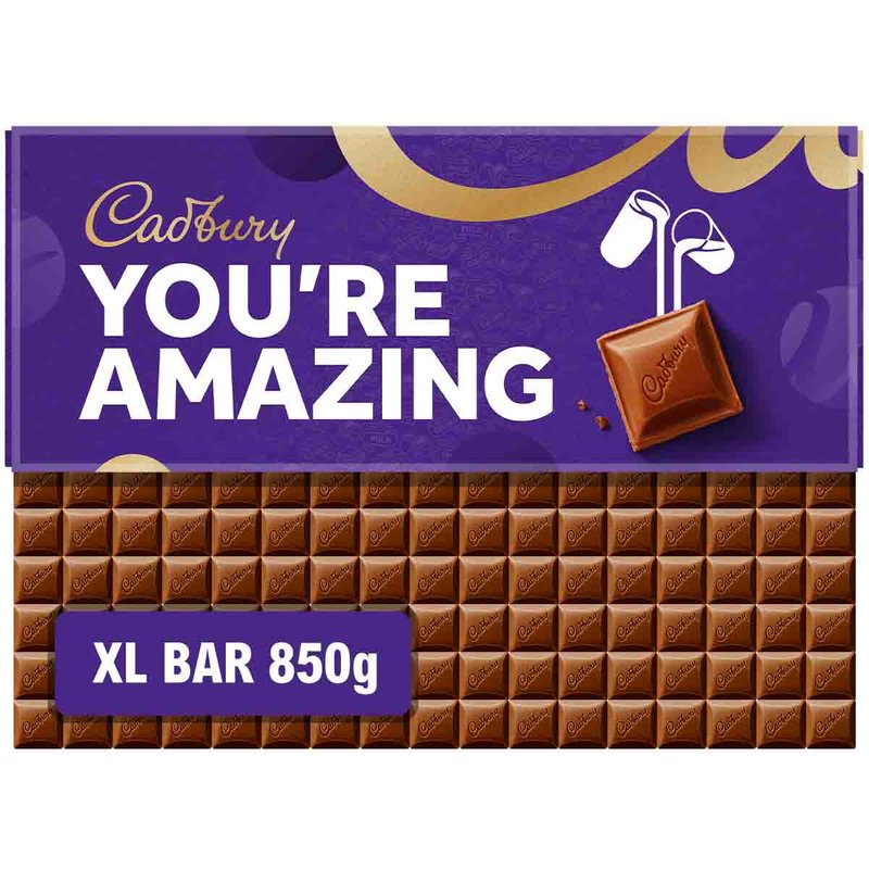 Cadbury Dairy Milk You're Amazing XL Chocolate Bar 850g