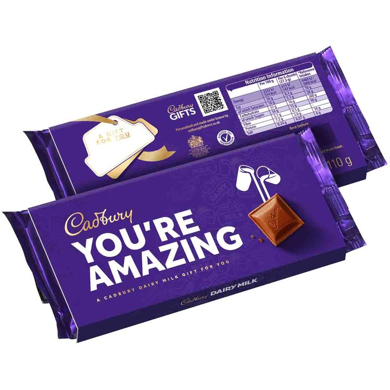 Cadbury Dairy Milk You're Amazing Chocolate Bar With Sleeve 110g