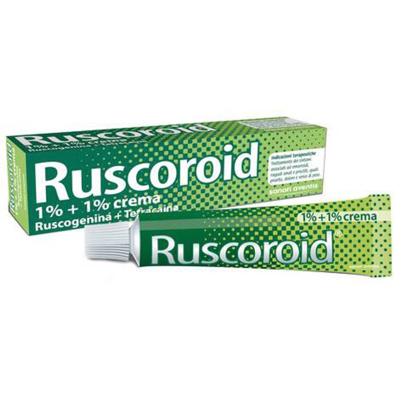 Ruscoroid*rett crema 40g 1% piu 1%
